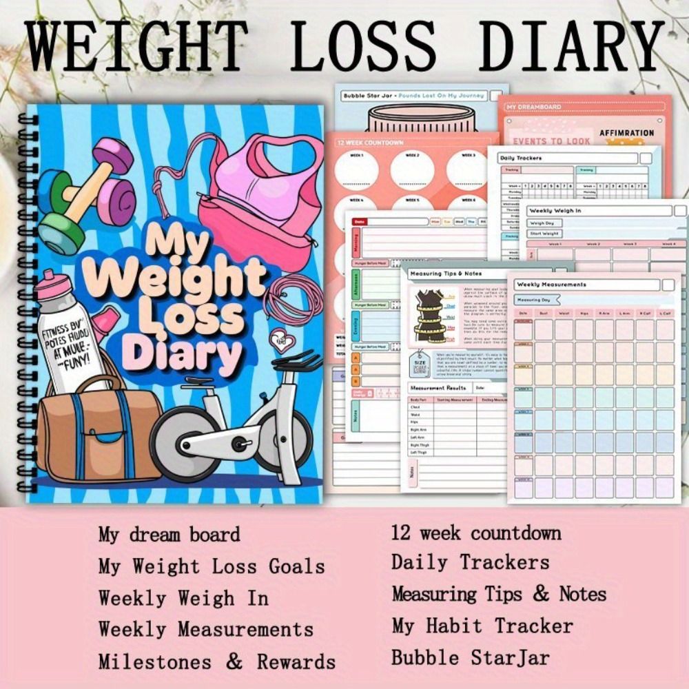 Buku Rencana Penurunan Berat B - Health Wellness Planner ulasan dan harga